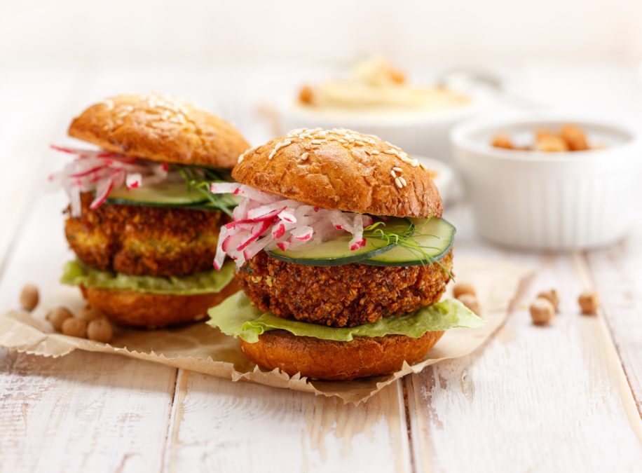 easy recipe for falafel burgers veganuary