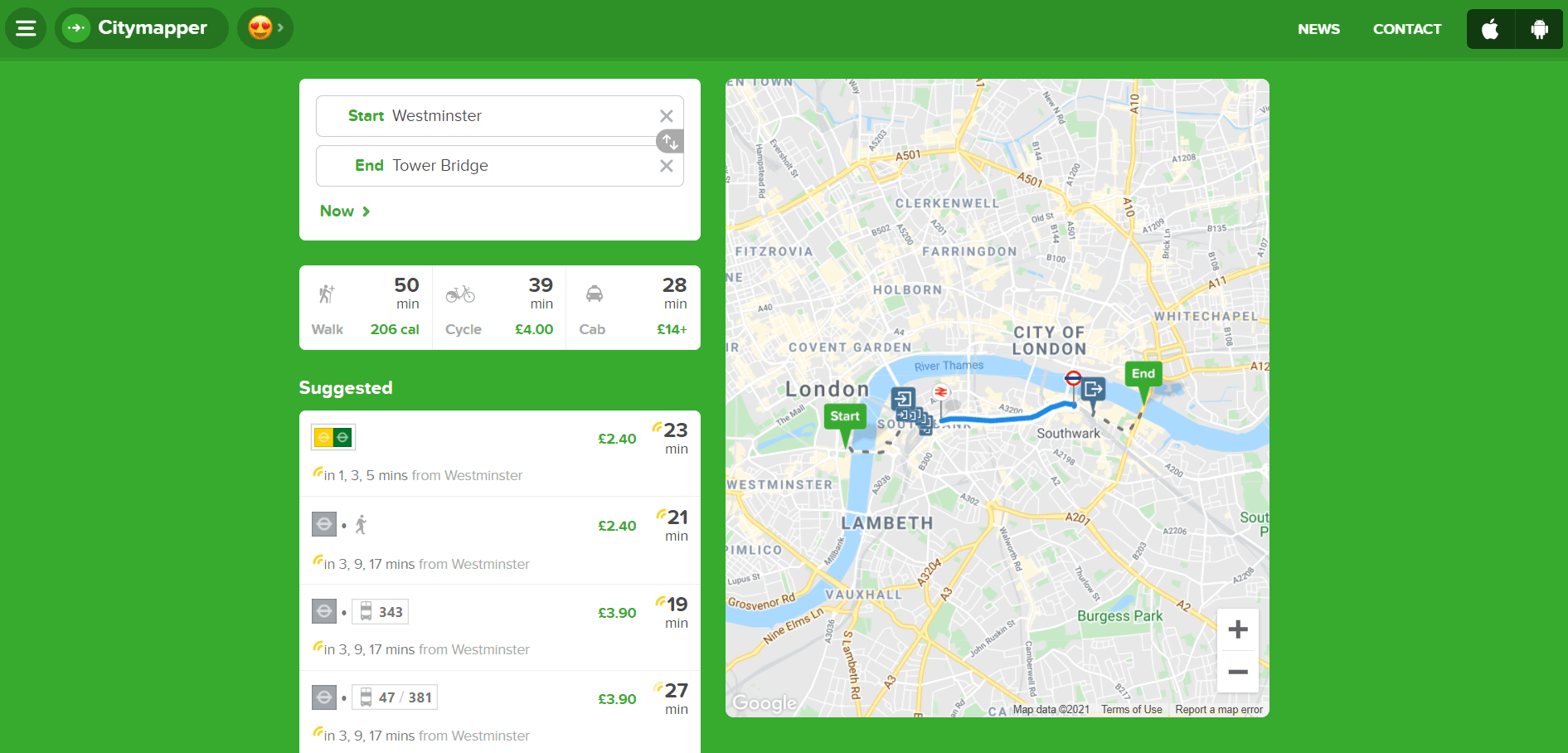 citymapper journey planner london