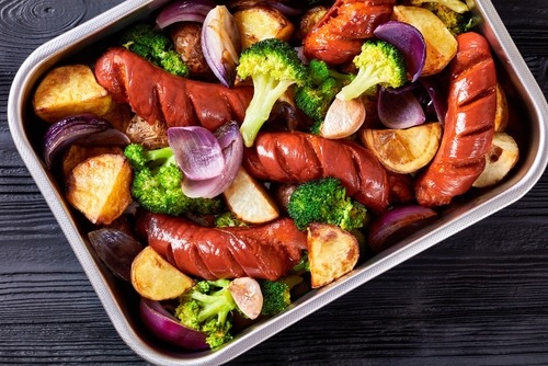 Sausage traybake 